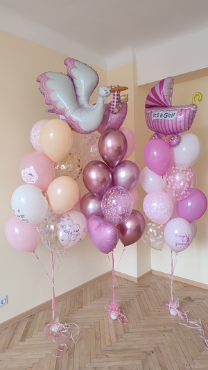 Фонтани з кульок для виписки з пологового